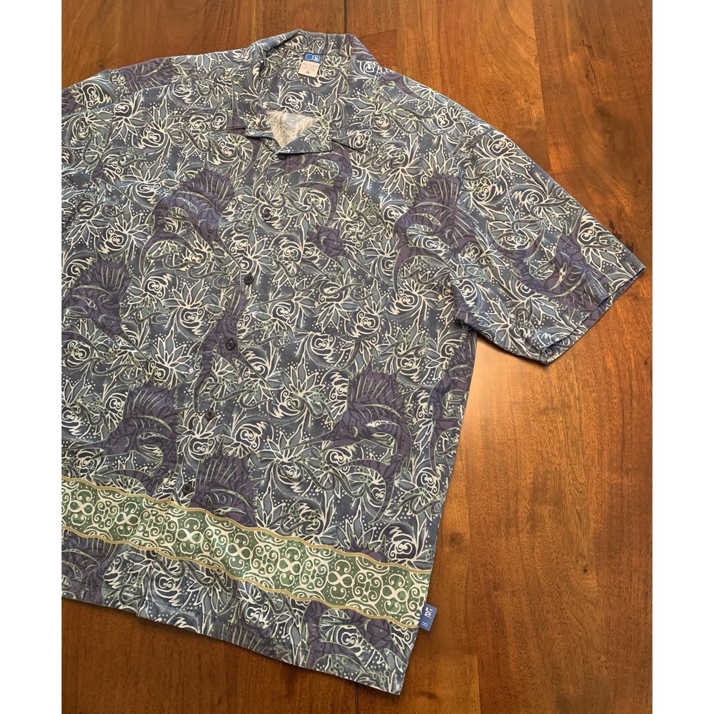 Vintage Levis L2 Hawaiian Shirt Mens XL Y2K Short Sleeve Floral Skater Camp 2000